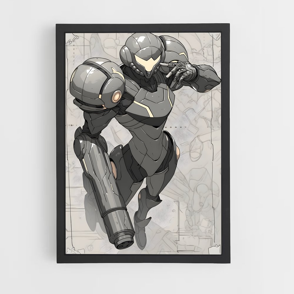 Poster Samus Aran: Armure de Combat – affiche Metroid (vue 2)